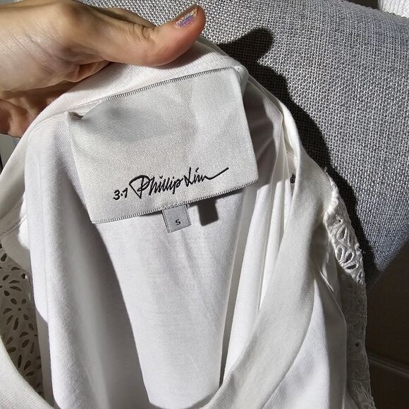 3.1 PHILLIP LIM borderie anglaise T-shirt - Picture 6 of 6